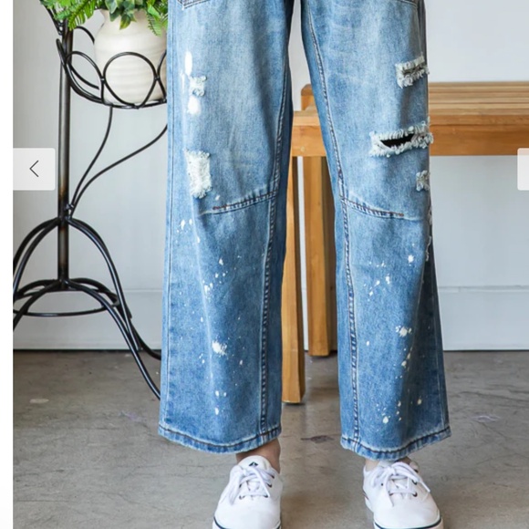 Oli and Hali “ Lonestar” Oli & Hali Distressed Jeans with Cord Drawstring 8 - Picture 7 of 9